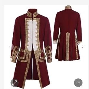 CosplayDiy 18th Century Colonial Military Uniform Tailcoat Victorian Men's XL